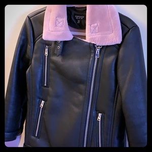 Topshop Leather Coat